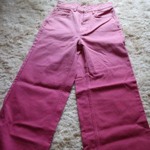 UO BDG Pink Ombre Wide Leg Jeans